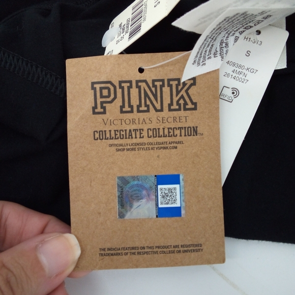 NWT PInk Victoria Secret NFL Game On Black Bodysuit 5th & Ocean S - Picture 4 of 11